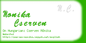 monika cserven business card