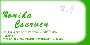 monika cserven business card